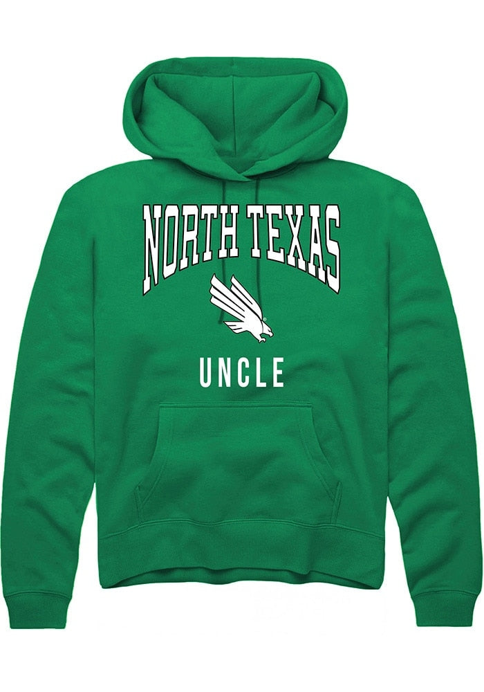North Texas Mean Green Mens Kelly Green Uncle Long Sleeve Hoodie