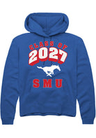 SMU Mustangs Mens Blue Class of 2027 Long Sleeve Hoodie