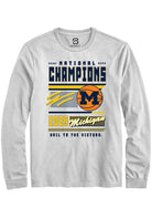 Michigan Wolverines Unisex White Mbb National Champs 2026 Magazine Long Sleeve T-Shirt