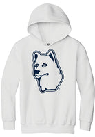 UConn Huskies Youth Alt Logo White Hoodie