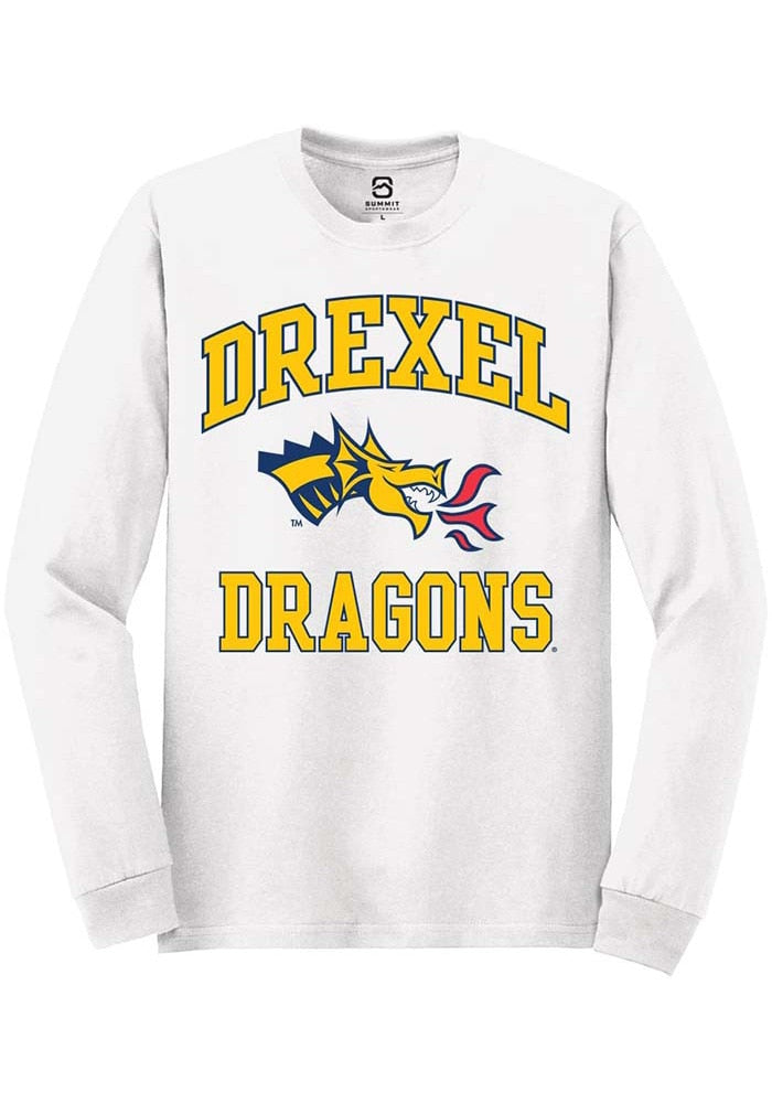 Drexel Dragons White No 1 Neutral Long Sleeve T-Shirt