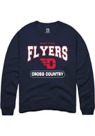 Dayton Flyers Mens Navy Blue Cross Country Long Sleeve Crew Sweatshirt