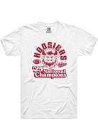 Indiana Hoosiers Unisex White Vintage 2025 National Champions Short Sleeve T-Shirt