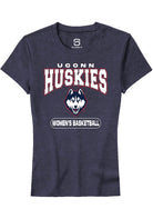 UConn Huskies Womens Womens Basketball Heather Navy Short Sleeve T-Shirt