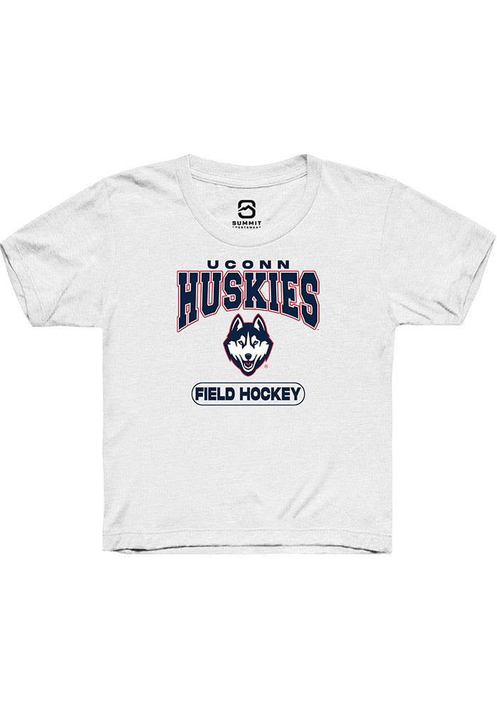 UConn Huskies Youth Field Hockey White Short Sleeve T-Shirt