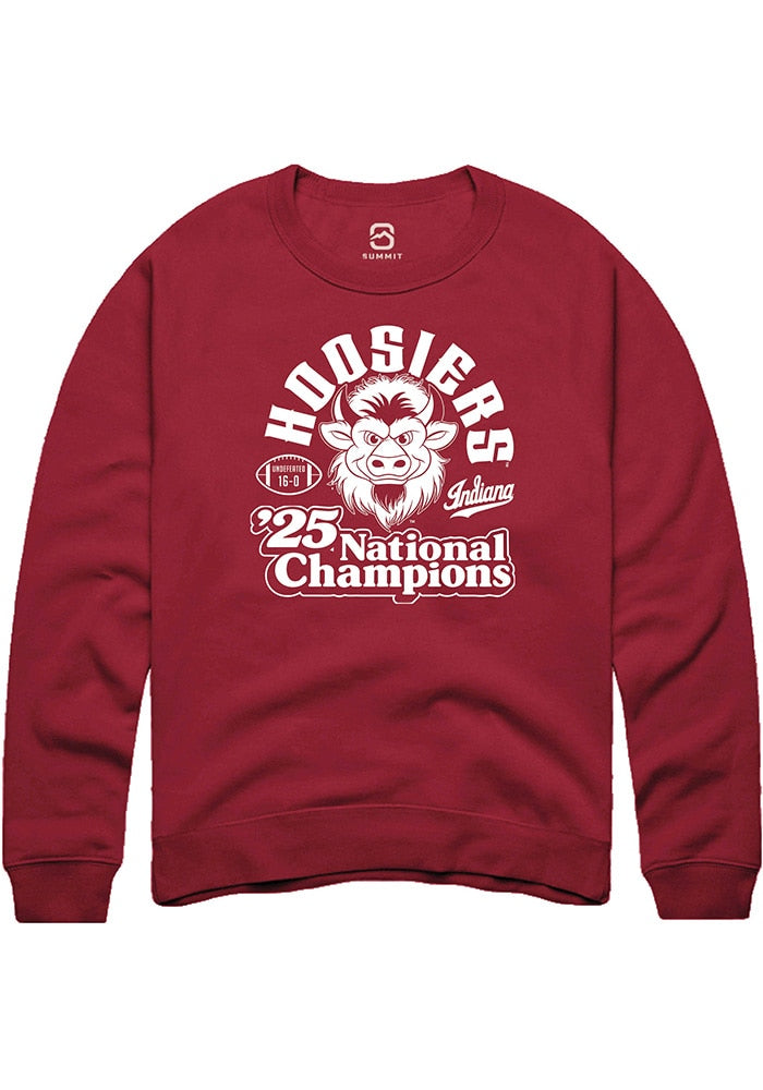 Indiana Hoosiers Unisex Cardinal Vintage 2025 National Champions Crew Sweatshirt