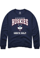 UConn Huskies Unisex Mens Golf Navy Crew Sweatshirt