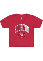Houston Cougars Youth Red Arch Seal Short Sleeve T-Shirt