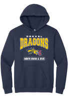 Drexel Dragons Mens Navy Blue Swim and Dive Long Sleeve Hoodie