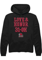 Miami Of Ohio Redhawks Unisex Black Love And Honor 31-Oh Hoodie