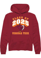 Virginia Tech Hokies Mens Maroon Class of 2025 Long Sleeve Hoodie