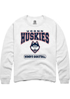 UConn Huskies Unisex Womens Basketball White Crew Sweatshirt