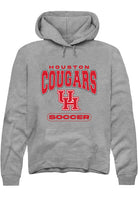 Houston Cougars Mens Graphite Soccer Long Sleeve Hoodie