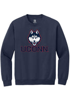 UConn Huskies Unisex Primary Logo Navy Crew Sweatshirt