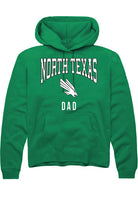 North Texas Mean Green Mens Kelly Green Dad Long Sleeve Hoodie
