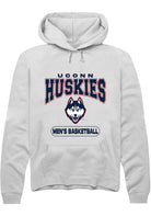 UConn Huskies Unisex Mens Basketball White Hoodie