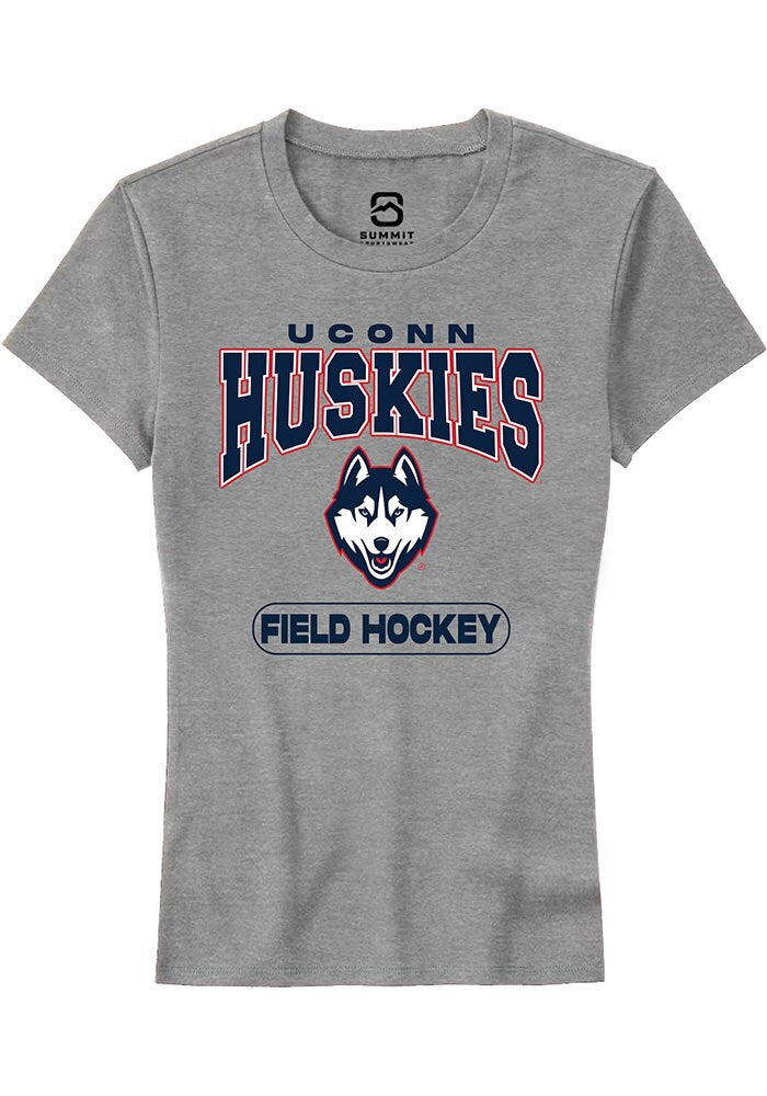 UConn Huskies Womens Field Hockey Heather Grey Short Sleeve T-Shirt