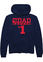 Dayton Flyers Mens Navy Blue No 1 Dad Long Sleeve Hoodie