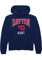 Dayton Flyers Mens Navy Blue Aunt Long Sleeve Hoodie