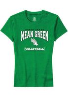 North Texas Mean Green Womens Kelly Green Volleyball Short Sleeve T-Shirt