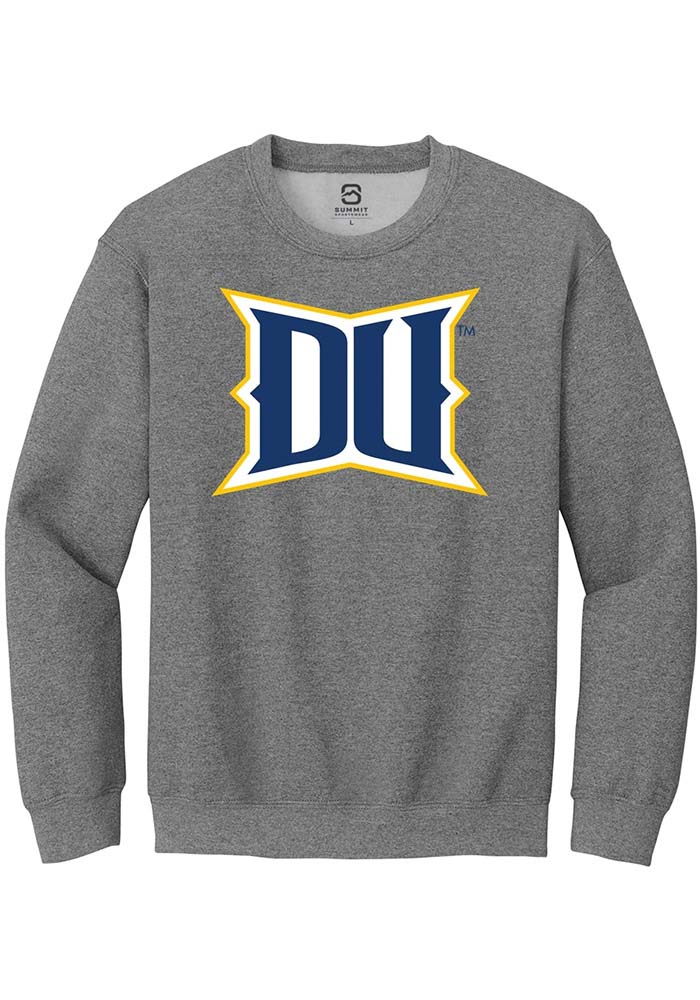 Drexel Dragons Mens Graphite Alt Logo Long Sleeve Crew Sweatshirt