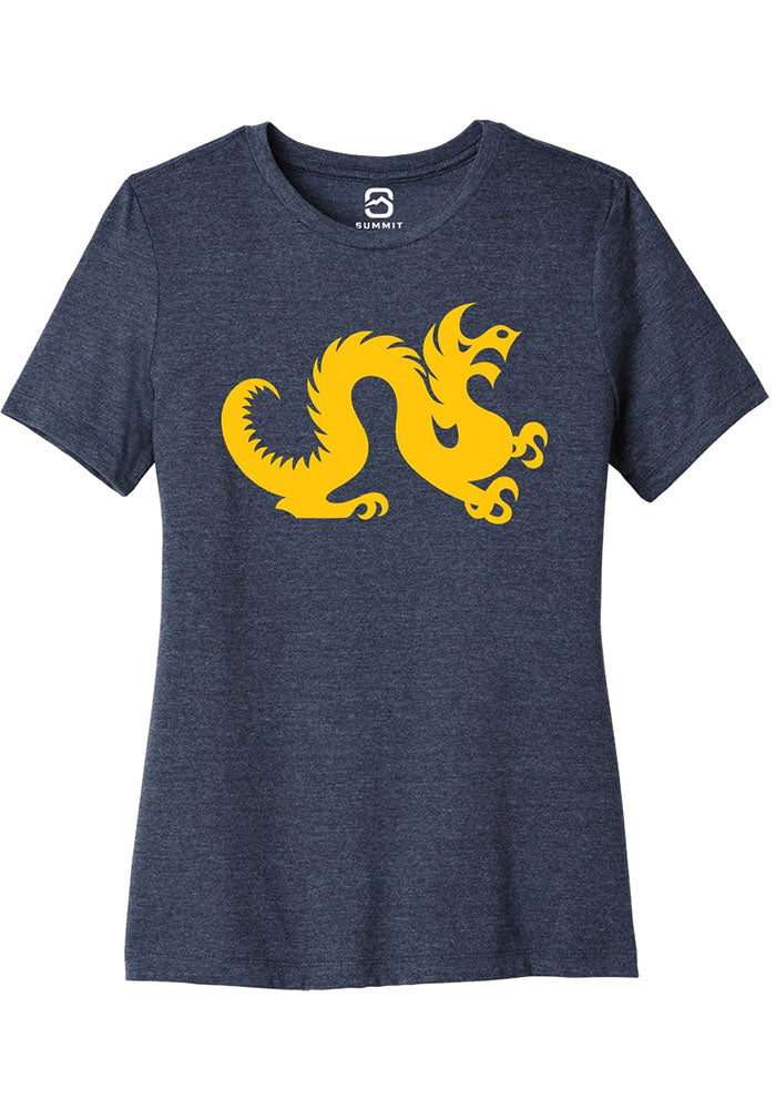 Drexel Dragons Womens Navy Blue Primary Logo Short Sleeve T-Shirt