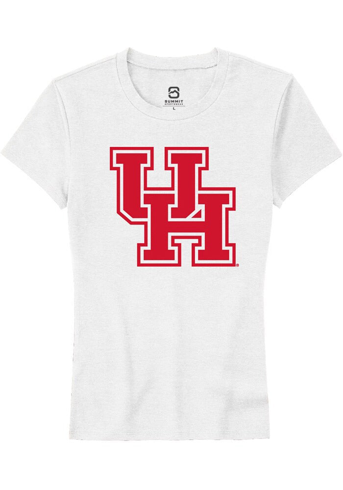 Houston Cougars Womens White Primary Logo Short Sleeve T-Shirt