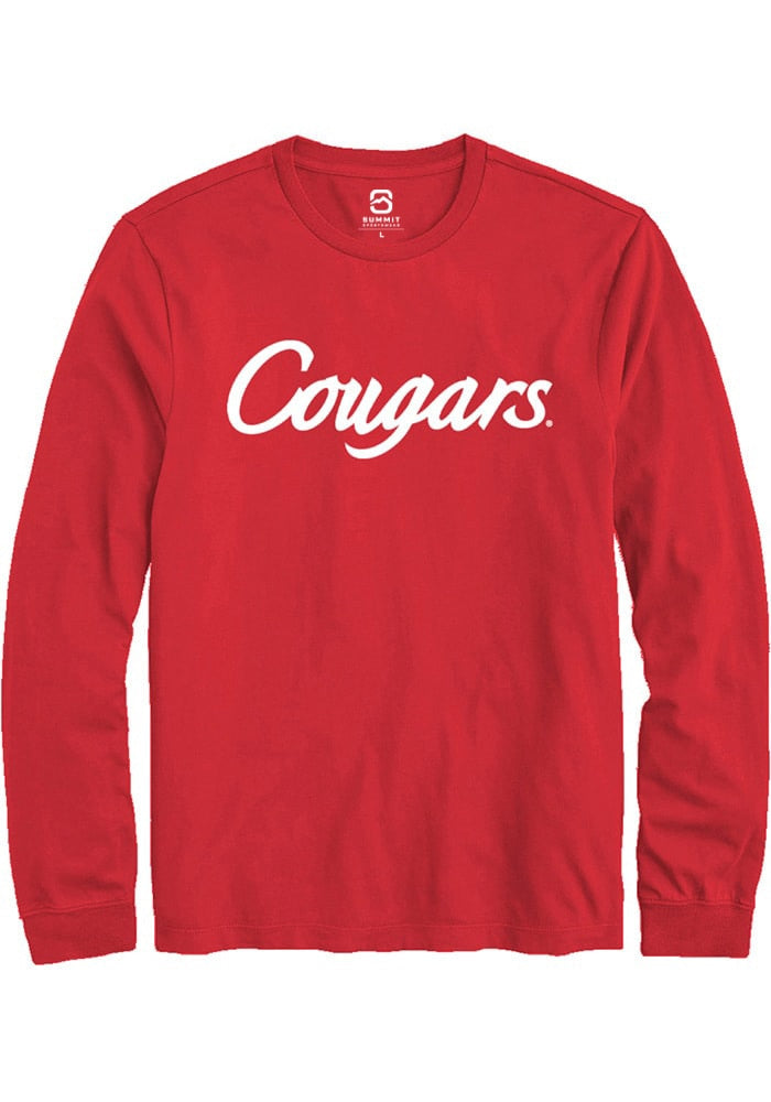 Houston Cougars Red Alternate Logo Long Sleeve T-Shirt