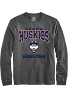 UConn Huskies Unisex Womens Tennis Charcoal Long Sleeve T-Shirt