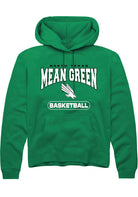 North Texas Mean Green Mens Kelly Green Basketball Long Sleeve Hoodie