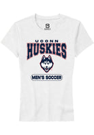 UConn Huskies Womens Mens Soccer White Short Sleeve T-Shirt