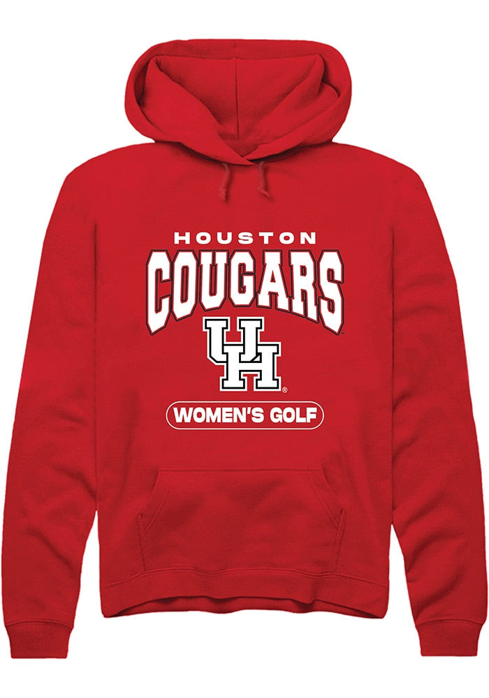 Houston Cougars Mens Red Women's Golf Long Sleeve Hoodie