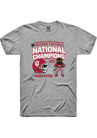 Indiana Hoosiers Unisex Sport Grey Headlines 2025 National Champions Short Sleeve T-Shirt