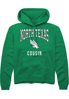 North Texas Mean Green Mens Kelly Green Cousin Long Sleeve Hoodie