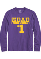 LSU Tigers Purple No 1 Dad Long Sleeve T-Shirt