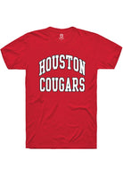 Houston Cougars Red Arch Stack Short Sleeve T-Shirt