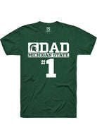 Michigan State Spartans Green No 1 Dad Short Sleeve T-Shirt