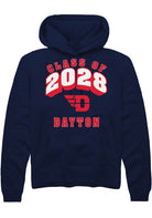 Dayton Flyers Mens Navy Blue Class of 2028 Long Sleeve Hoodie