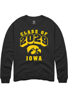 Iowa Hawkeyes Mens Black Class of 2029 Long Sleeve Crew Sweatshirt