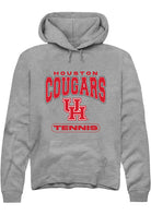 Houston Cougars Mens Graphite Tennis Long Sleeve Hoodie