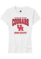 Houston Cougars Womens White Cross Country Short Sleeve T-Shirt