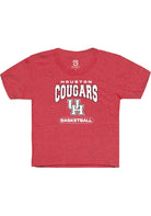 Houston Cougars Youth Red Basketball Short Sleeve T-Shirt