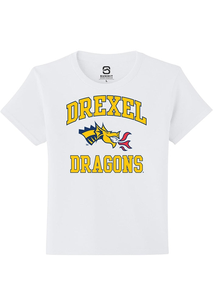 Drexel Dragons Youth White No 1 Neutral Short Sleeve T-Shirt
