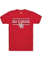 Houston Cougars Red Bars Short Sleeve Fashion T-Shirt