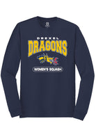 Drexel Dragons Navy Blue Womens Squash Long Sleeve T-Shirt