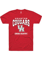 Houston Cougars Red Cross Country Short Sleeve T-Shirt