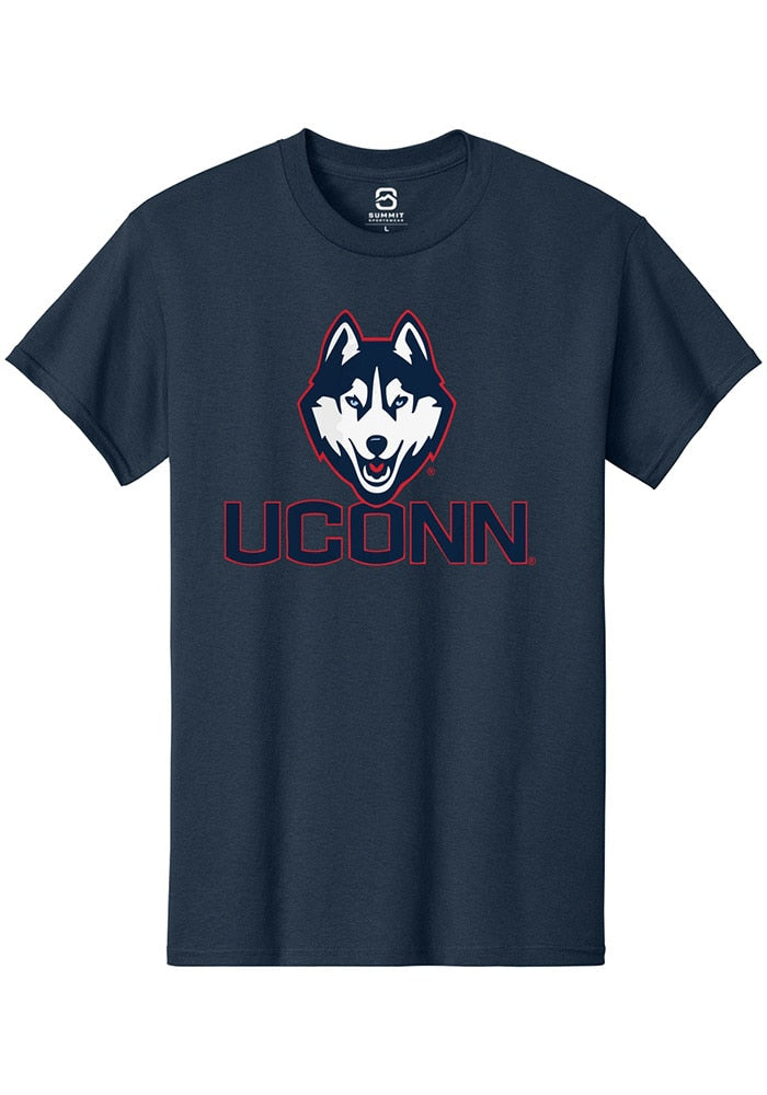 UConn Huskies Unisex Primary Logo Navy Short Sleeve T-Shirt