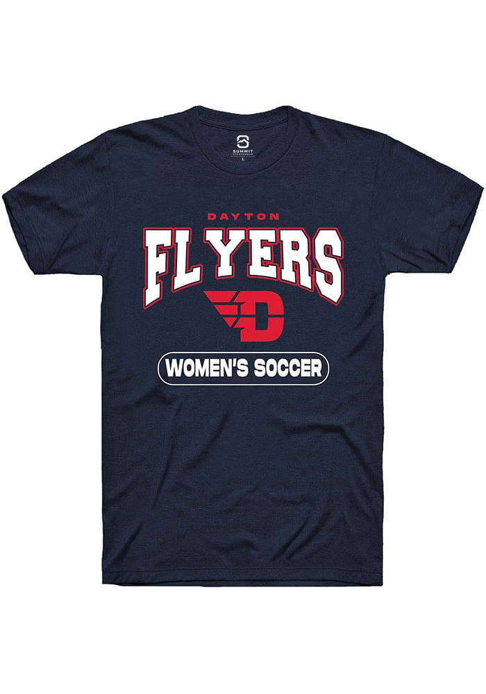 Dayton Flyers Navy Blue Women's Soccer Short Sleeve T-Shirt