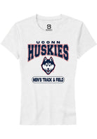 UConn Huskies Womens Mens Track & Field White Short Sleeve T-Shirt