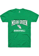 North Texas Mean Green Kelly Green Basketball Short Sleeve T-Shirt